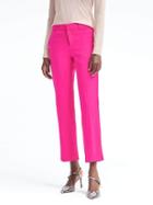Banana Republic Womens Avery Fit Pop Pink Lightweight Wool Pant - Pop Pink