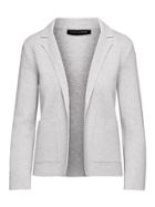 Banana Republic Womens Cotton-blend Sweater Blazer Heather Light Gray Size Xl