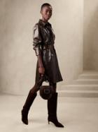 Gritti Leather Shirt Dress