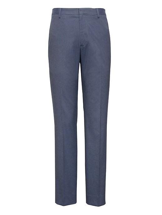 Banana Republic Mens Slim Non-iron Stretch Cotton Houndstooth Pant Navy Vogue Size 26w
