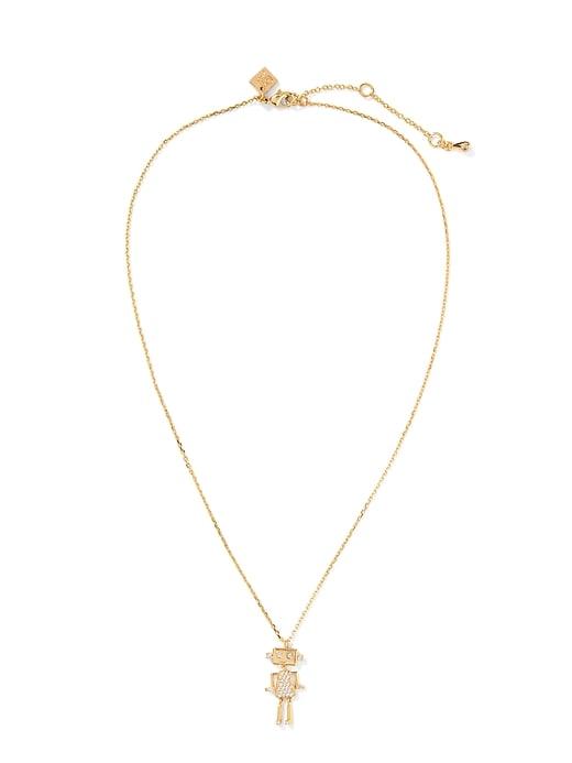 Banana Republic Womens Robot Pendant Necklace Gold Size One Size