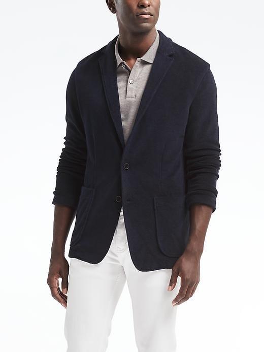 Banana Republic French Terry Blazer - Navy