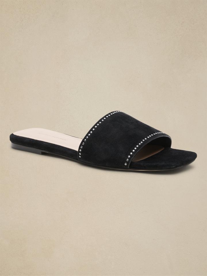 Studded Suede Sandal