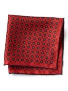 Banana Republic Medallion Silk Pocket Square - Red