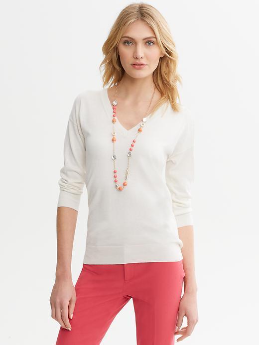 Banana Republic Draped V Neck Sweater Size Xxs Petite - Cocoon