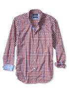 Banana Republic Mens Slim Fit Custom 078 Wash Orange Gingham Shirt Size L Tall - Autumn Sunset