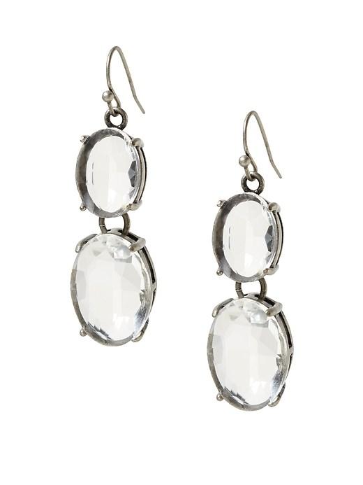 Banana Republic Womens Shimmer & Shine Drop Earring Clear Size One Size
