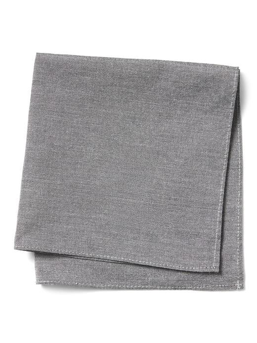 Banana Republic Mens Basic Chambray Pocket Square Gray Size One Size