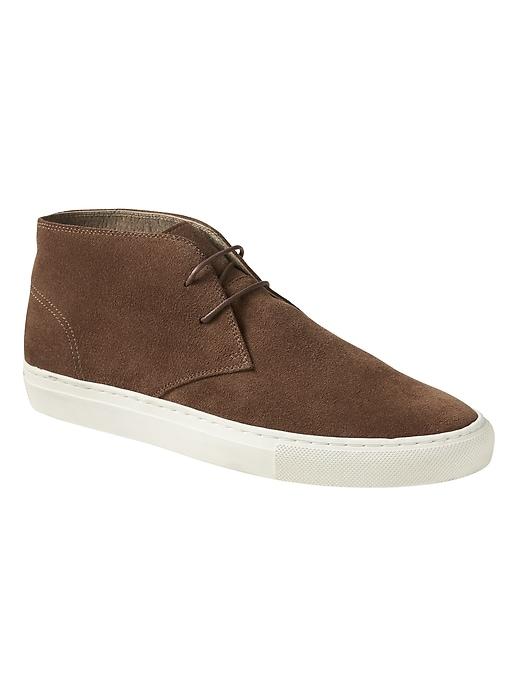 Banana Republic Mens Suede Sneaker Chukka Nutmeg Size 9 1/2