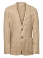 Banana Republic Mens Heritage Slim Khaki Linen Suit Jacket Sand Khaki Size 40