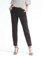 Banana Republic Womens Ryan Fit Laser Cut Pant - Black