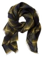 Banana Republic Womens Reese Plaid Scarf Size One Size - Green