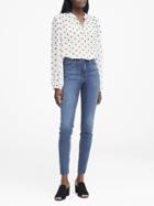 Banana Republic Womens High-rise Legging-fit Medium Wash Jean Indigo Size 24
