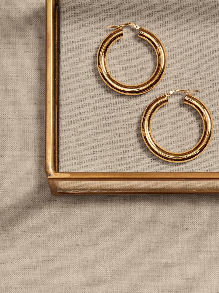 Ravena Small Hoop Earrings | Aureus + Argent