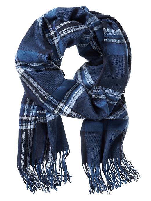 Banana Republic Mens Plaid Woven Scarf Size One Size - Navy