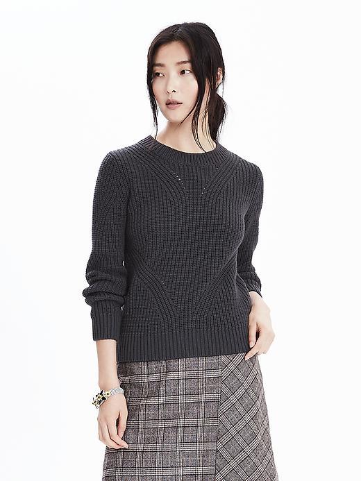 Banana Republic Womens Crewneck Pullover Size M - Concrete Gray