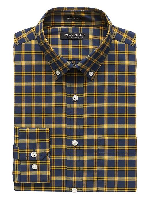 Banana Republic Slim-fit Tech-stretch Cotton Windowpane Shirt