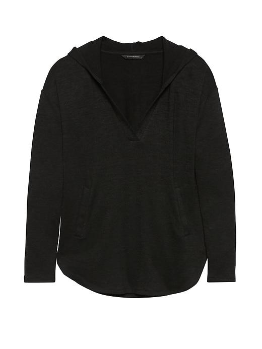 Banana Republic Womens Soft Jersey Hoodie Black Size Xs