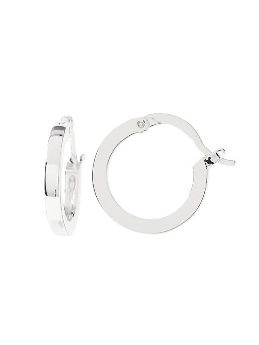 Banana Republic Womens Mini Hoop Earring Silver Size One Size