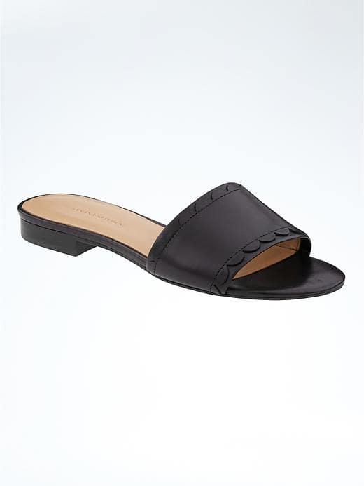 Banana Republic Scalloped Slide - Black