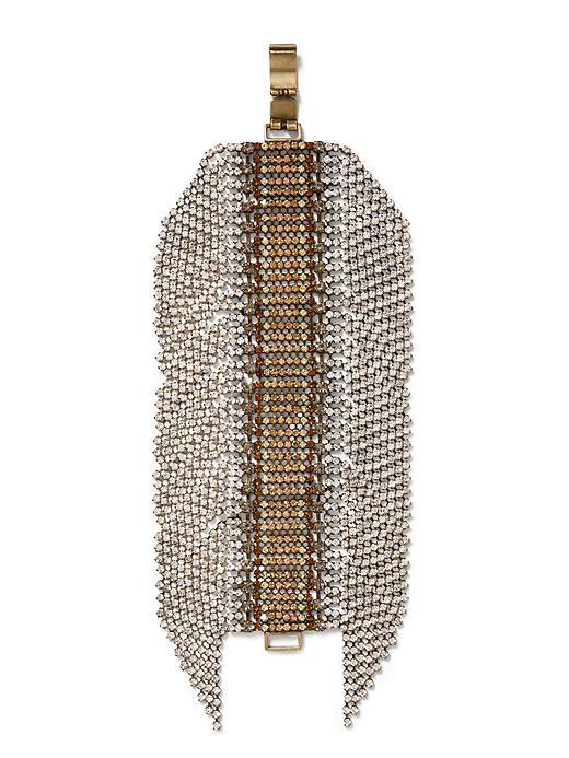 Banana Republic Womens Fireworks Fringe Bracelet Size One Size - Crystal
