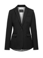Banana Republic Womens Long And Lean-fit Bi-stretch Blazer Black Size 14