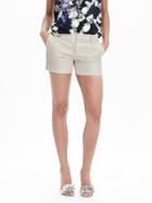 Banana Republic Womens Metallic Short Size 0 Regular - Pale Gold