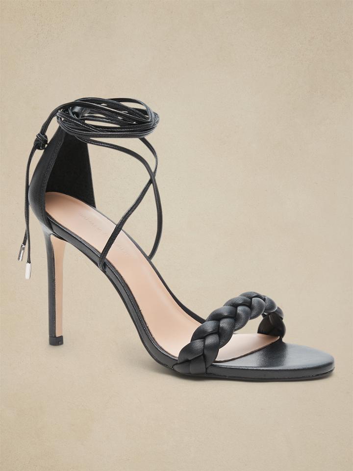 Treccia Leather Heels