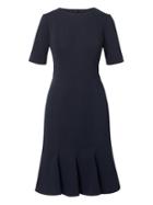 Banana Republic Womens Petite Button-back Trumpet Dress Navy Size 6