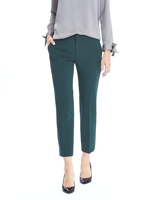 Banana Republic Avery Fit Crop Pant Size 00 Petite - Loch Green