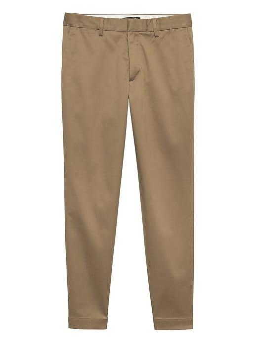 Banana Republic Mens Mason Tapered Cropped Rapid Movement Chino Pant Airforce Khaki Size 26w