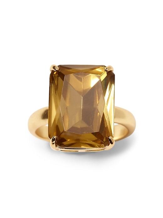 Banana Republic Womens Embellished Ring Topaz Size 7