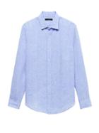 Banana Republic Mens Grant Slim-fit Linen Shirt Periwinkle Size Xxl