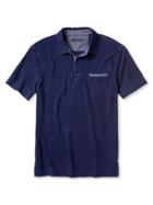 Banana Republic Mens Space Dye Polo Size L Tall - Dark Indigo