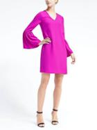 Banana Republic Womens Bell Sleeve Dress - Bright Magenta