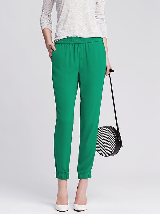 Banana Republic Womens Drapey Pant Size 0 Regular - Emerald Cove