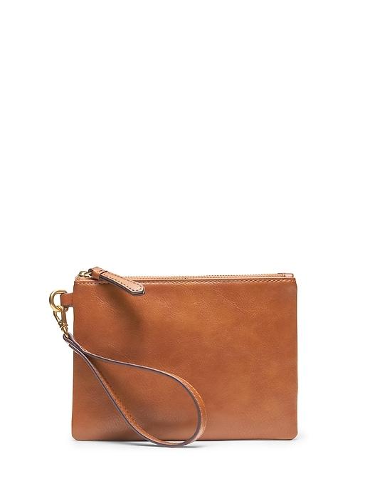 Banana Republic Womens Essential Wristlet Cuoio Size One Size