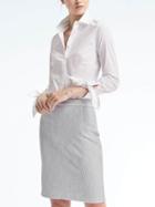 Banana Republic Riley Fit Bow Cuff Shirt - White