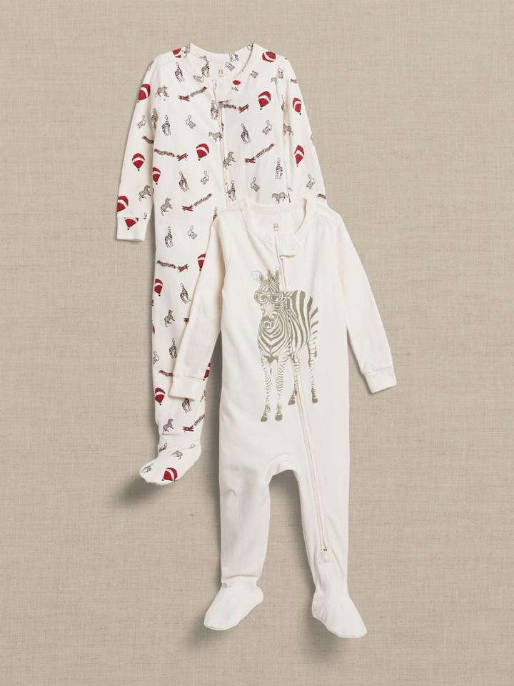 Baby Footed One-piece 2-pack