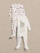 Baby Footed One-piece 2-pack