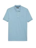 Banana Republic Mens Slim Luxury-touch Polo Shirt Mist Blue Size Xxs