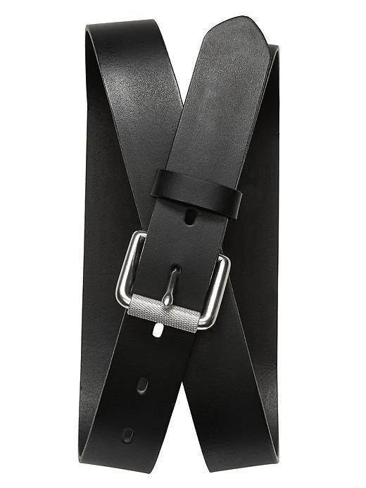 Banana Republic Tumbled Leather Belt - Black