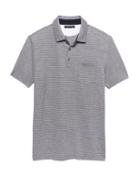 Banana Republic Mens Don';t-sweat-it Stripe Polo Shirt Navy Size Xs