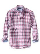 Banana Republic Mens Camden Fit Cotton Shirt Size L Tall - Red