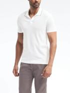 Banana Republic Mens Mesh Sport Polo - White