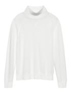 Banana Republic Mens Textured Cotton Turtleneck Sweater White Size M