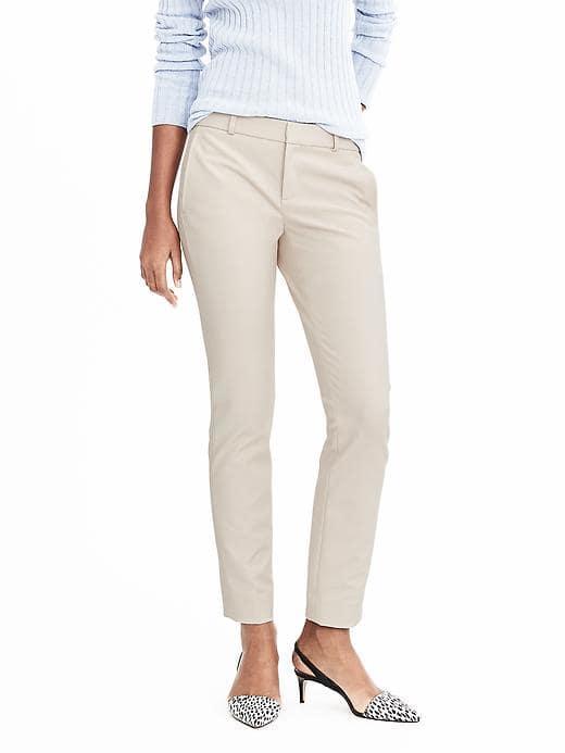 Banana Republic Womens Ryan Fit Stretch Pant - Transition Cream
