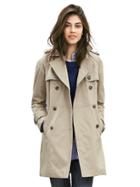 Banana Republic Womens Double Breasted Trench Size L Petite - Partridge