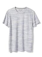 Banana Republic Mens Soft Wash Tee - Light Blue Heather