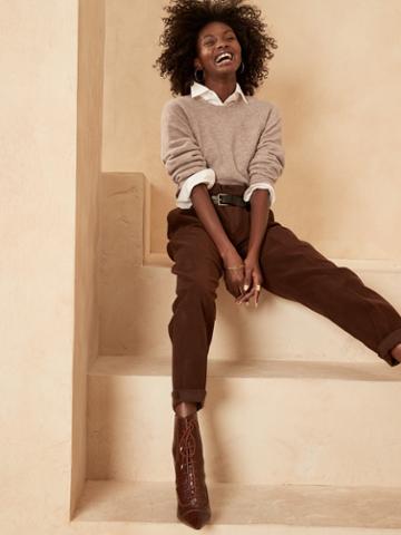 Petite Aire Crew-neck Sweater
